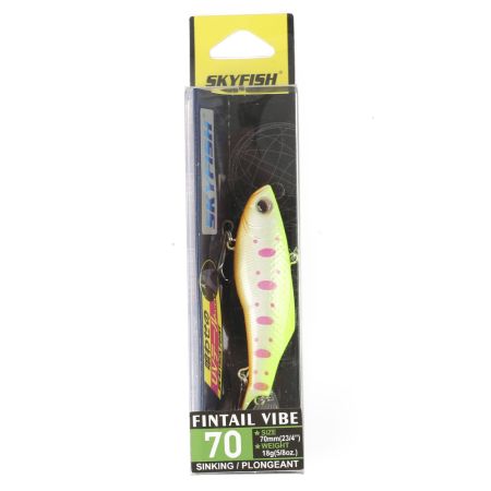 Ратлин SKYFISH "FINTAIL VIBE" 70 мм, 18 гр, Sinking, цвет: 12#